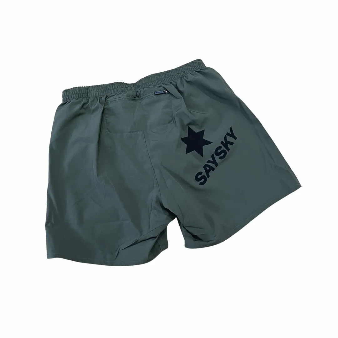 saysky mens pace shorts 5", green.