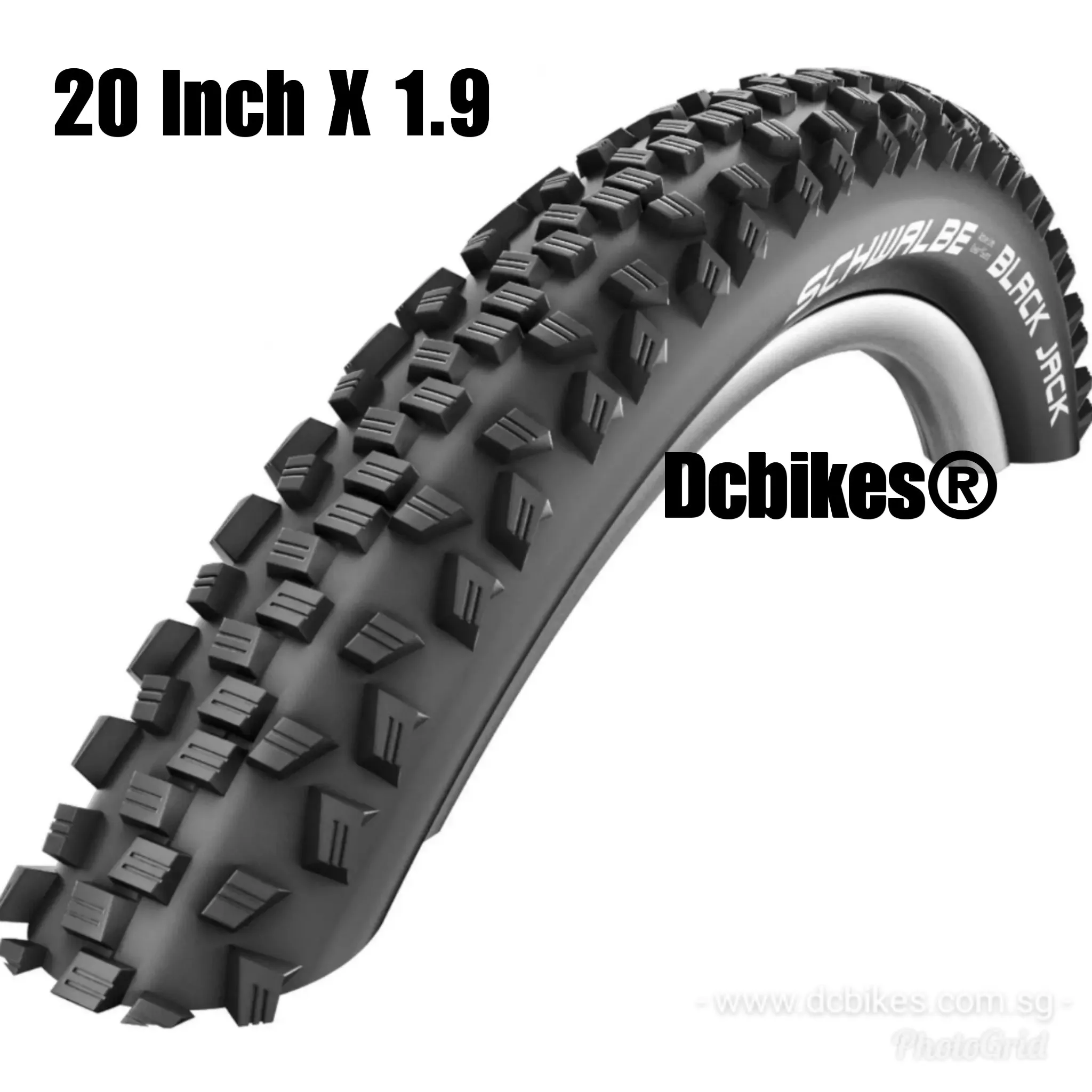 Schwalbe 16 | 18 | 20 X 1.9 Black Jack Bicycle Wired Tyres Etrto (2 Tires)