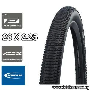 Schwalbe 26 X 2.25 Billy Bonkers Addix Bicycle Folding Tyre Etrto : 57-559 (1 Tire)