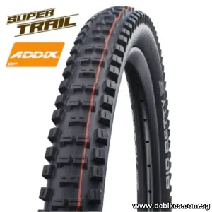 Schwalbe 27.5 | 29 X 2.4 Big Betty Black/Skinwall AddixSoft Folding Tubeless Tyres (1 Tire) 