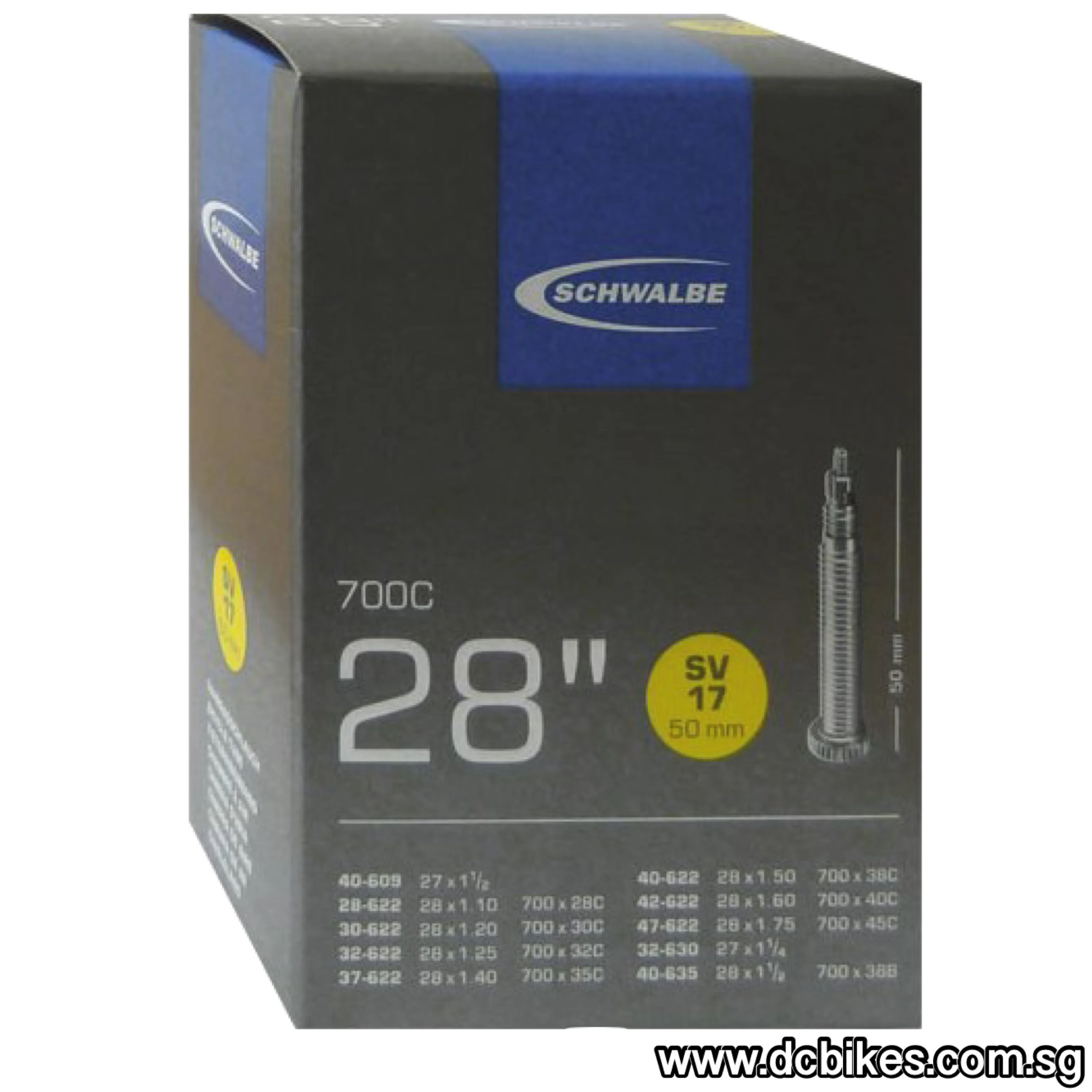Schwalbe 28'' | 29 X 1.1 - 1.75 | 700c X 28C - 38B Schrader 40mm | 50mm | 60mm Presta Inner Tube SV17 AV17