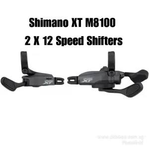 Shimano XT 2 X 12-Speed SL-M8100 MTB Shifter Lever Set