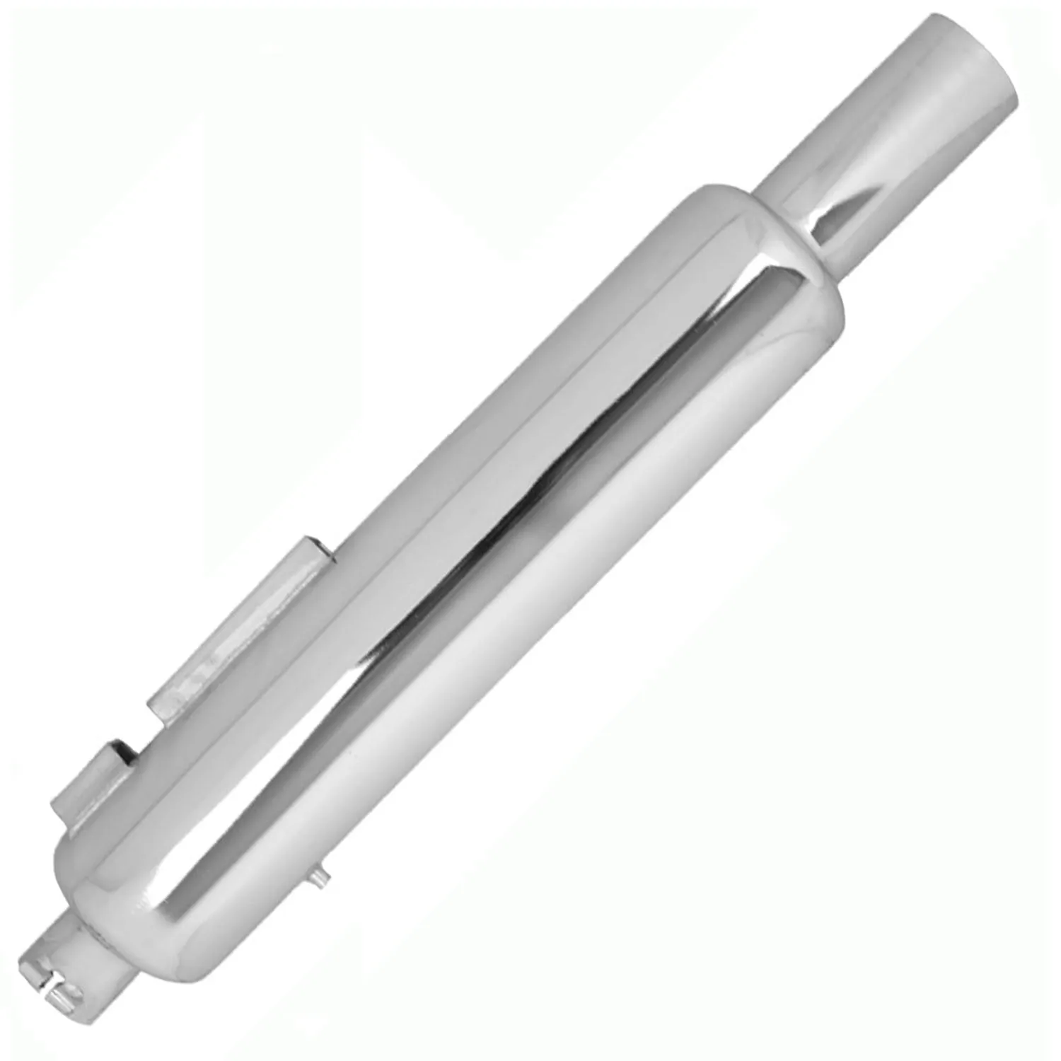 SILMAN Long Bottle  Big Mouth Empty Long Punjabi Silencer Exhaust with Bush Compatible for  Royal Enfield Bullet Classic/Electra/Standard 350 & 500cc BS3,BS4&BS6 Model(Chrome)