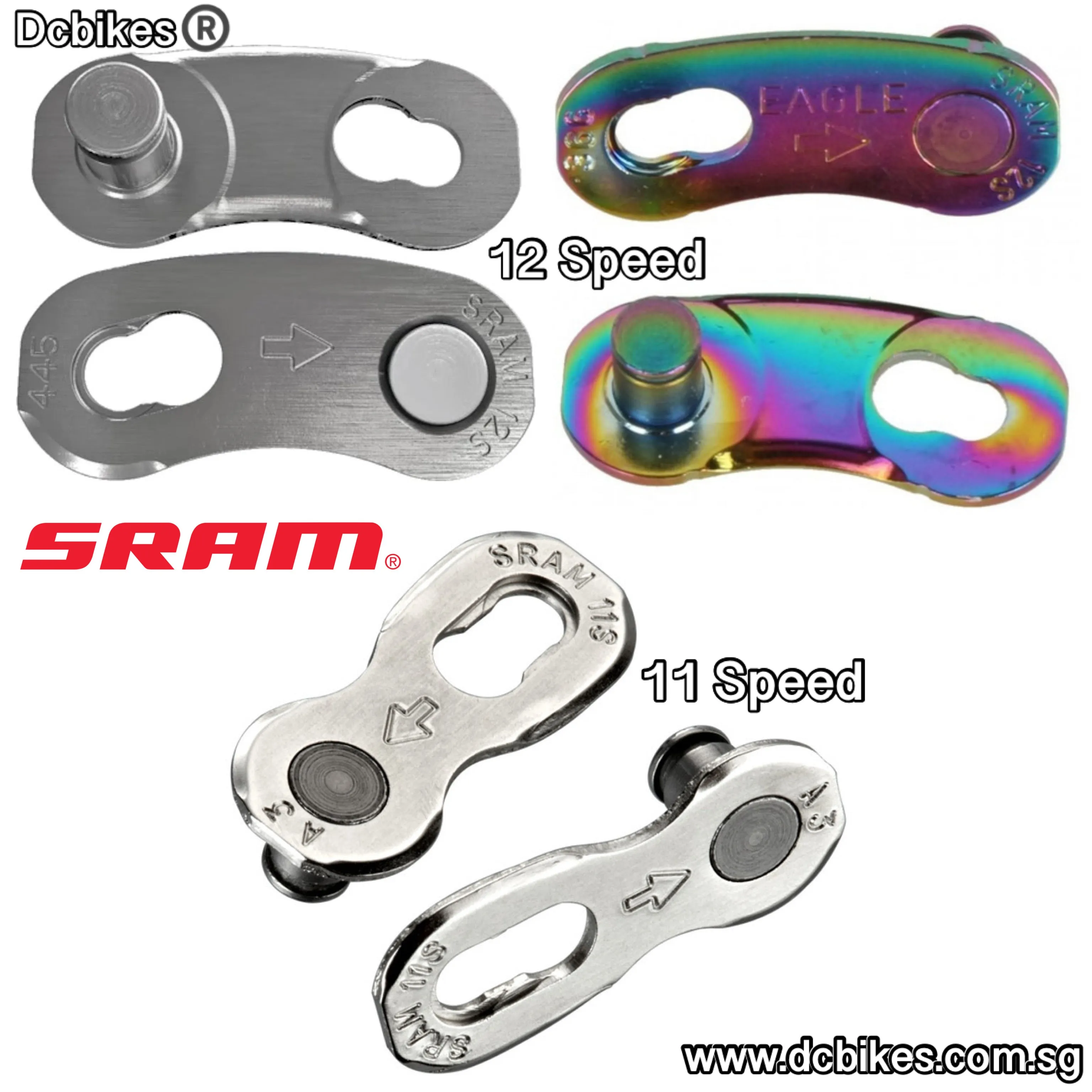 Sram 11 | 12 Speed Silver | Oil Slick Eagle Powerlock Chain Connector Missing Link