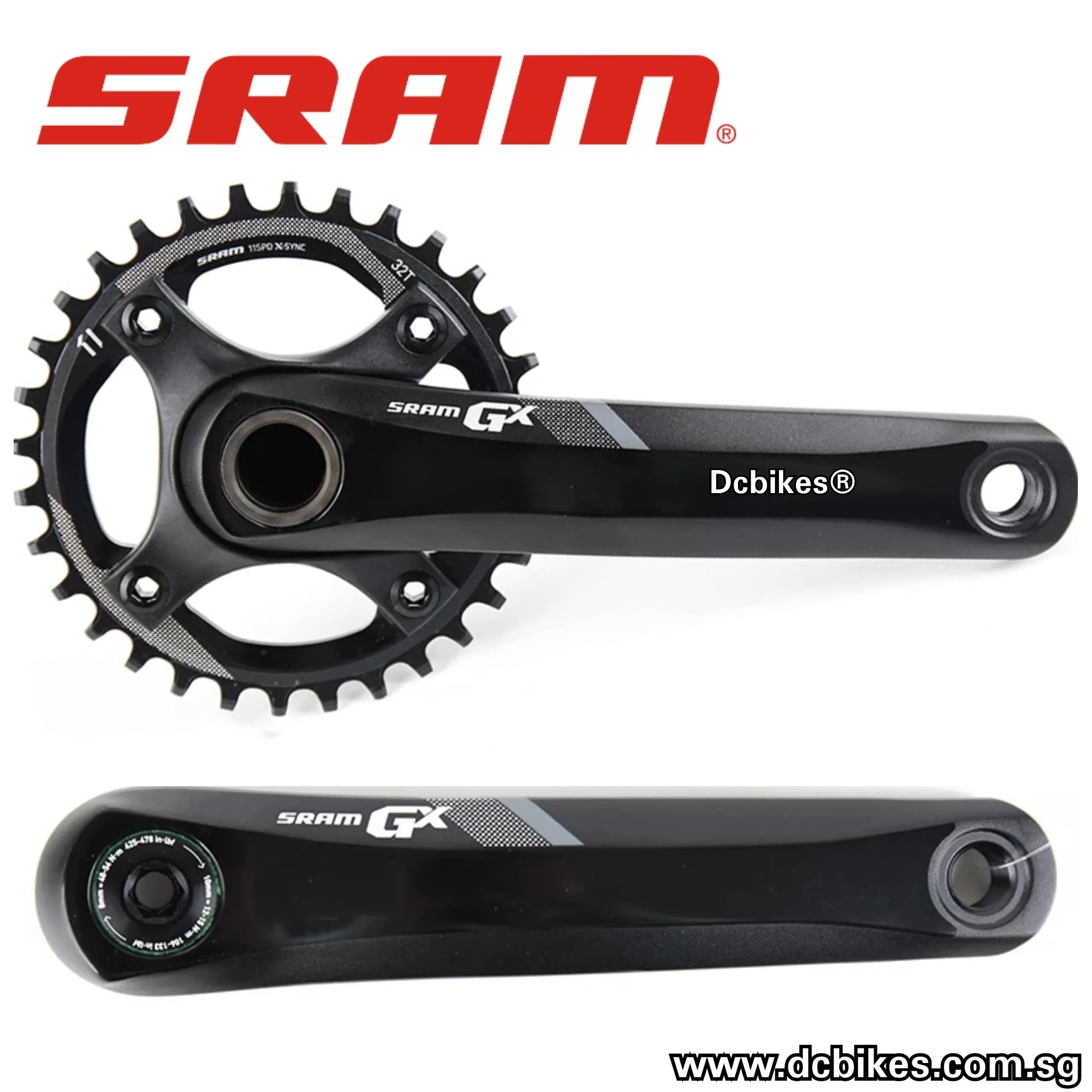 Sram 11/12 Speed GX 32T 1400 GXP X-Sync 3mm Boost   148 Crank