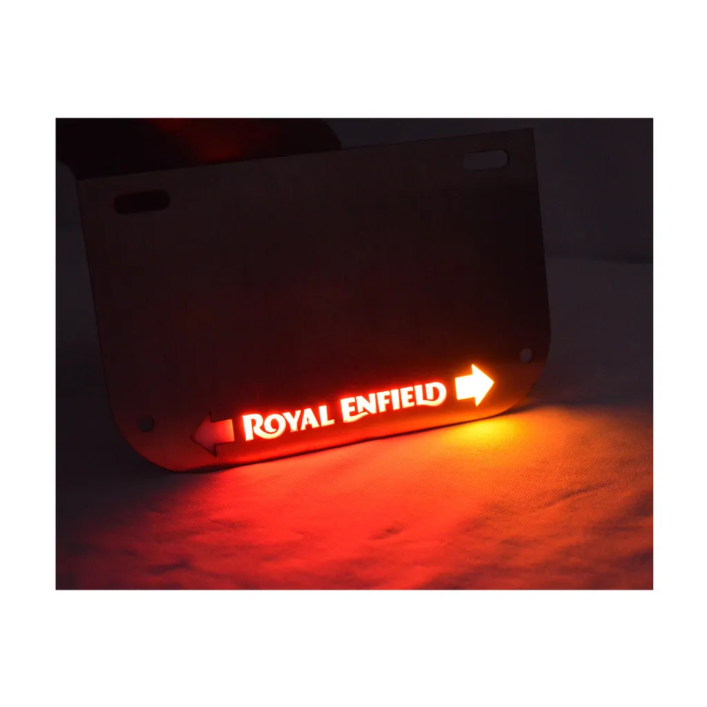 Stainless Steel Number Plate With Inbuilt Indicator For Royal Enfield All Model