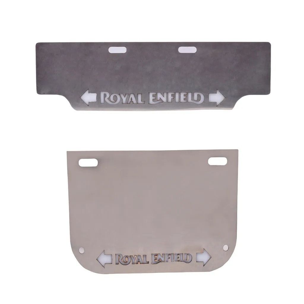 Stainless Steel Number Plate With Inbuilt Indicator For Royal Enfield All Model