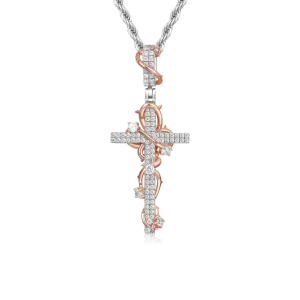 Thorned Rose Cross Pendant