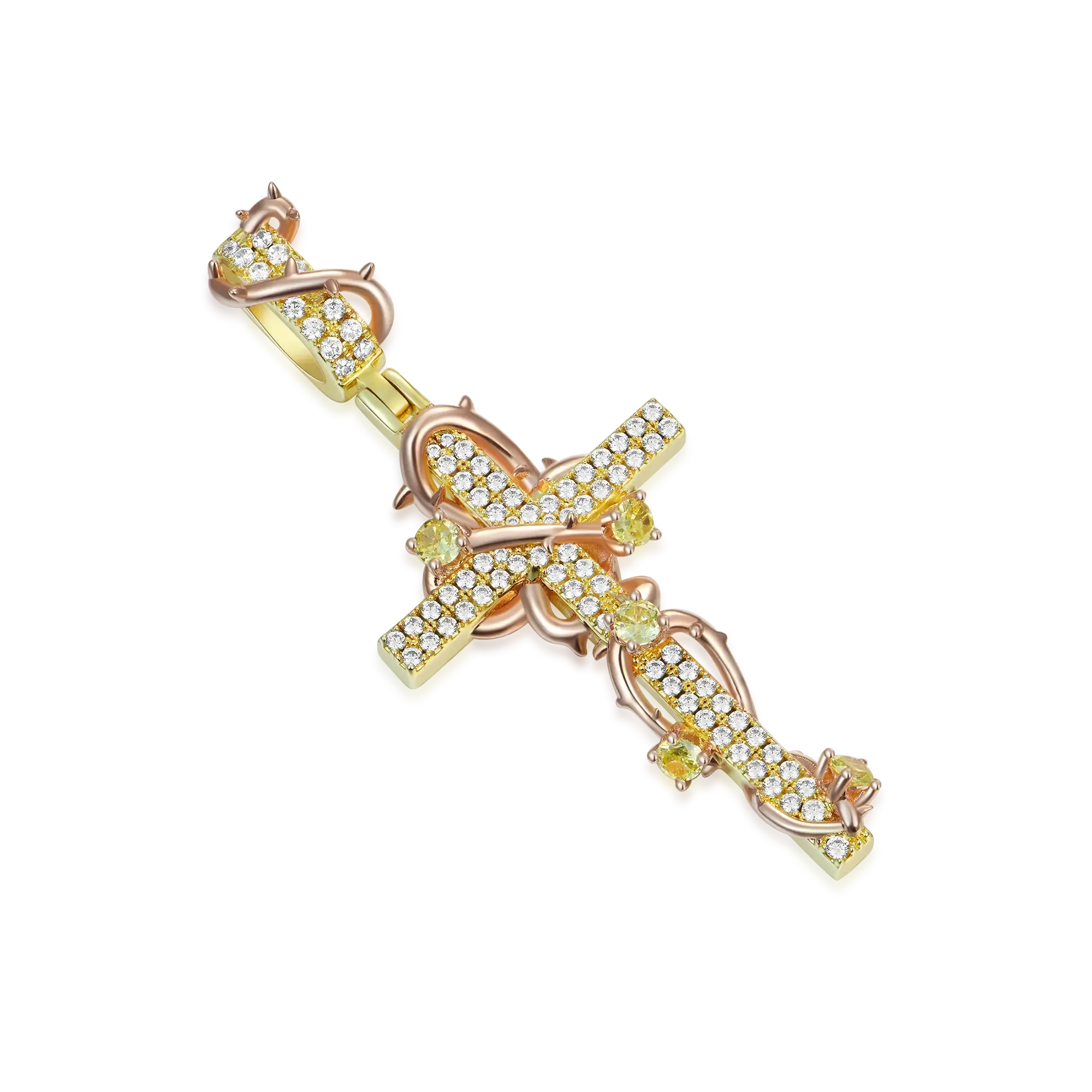 Thorned Rose Cross Pendant