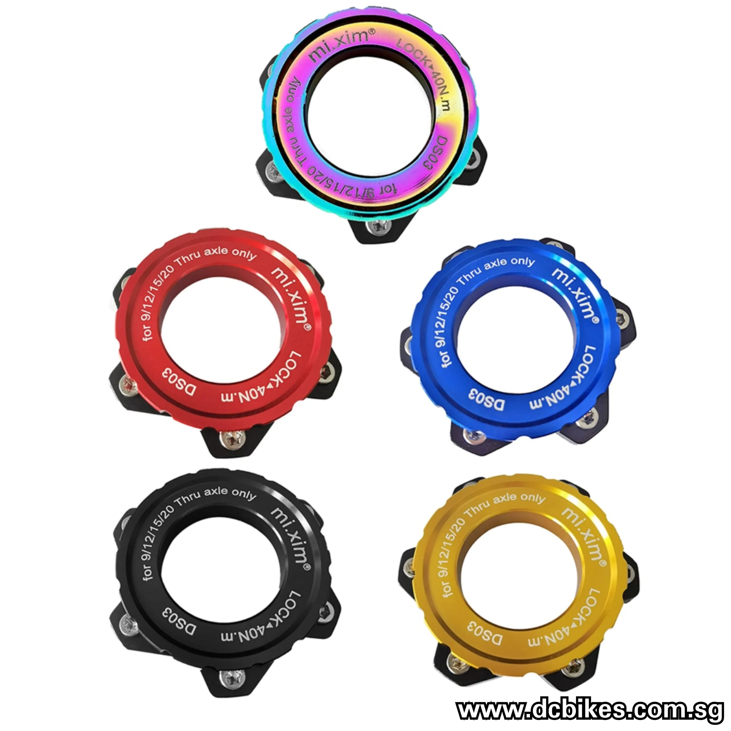 Thru Axle Disc Brake Centerlock Hub To 6 Bolts Disk Rotor Adapter Conversion Kit (1 Piece) 
