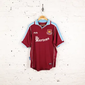 West Ham United Fila 1999 Home Football Shirt - Maroon - XL