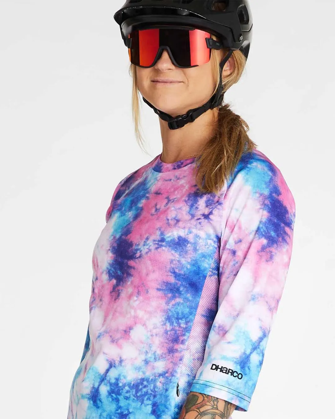 Womens 3/4 Sleeve Jersey | Tie Dye