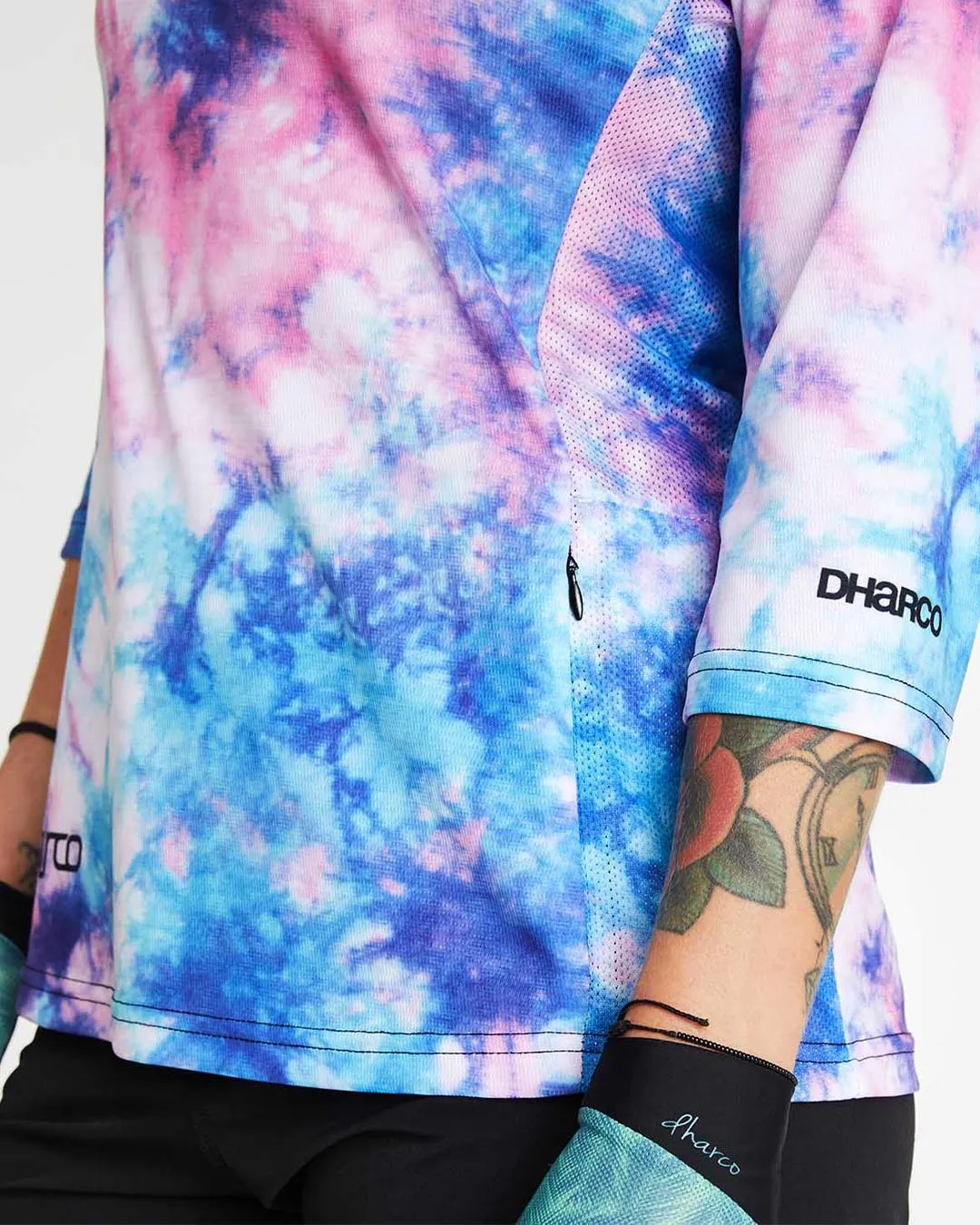 Womens 3/4 Sleeve Jersey | Tie Dye
